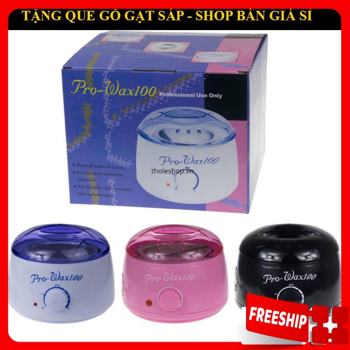 Nồi nấu sáp nóng chảy 💓TẶNG QUE GỖ 💓 Nồi đun sáp wax lông Pro-wax100 và sáp wax lông hạt đậu, có 2 phân loại 8582