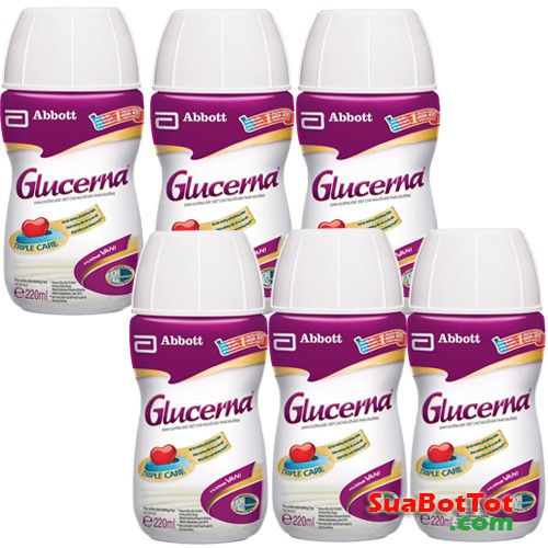 (date cập nhật) Sữa glucerna pha sẵn 220ml x 6 chai. Cty 3A nhập khẩu