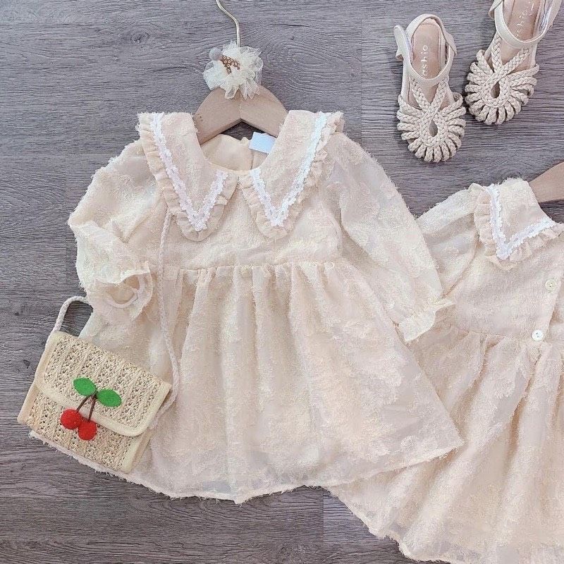 VÁY BABYDOL DÀI TAY MÀu BE CHO BÉ GÁI