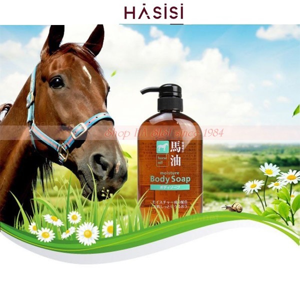 Sữa tắm mỡ ngựa Horse Oil Moisture Body Soap 600ml - Nhật bản