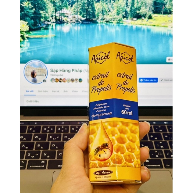 Keo ong extrait de Propolis Apicol 60ml