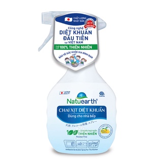 Cồn xịt diệt khuẩn ức chế sars-cov2 natuearth 410ml