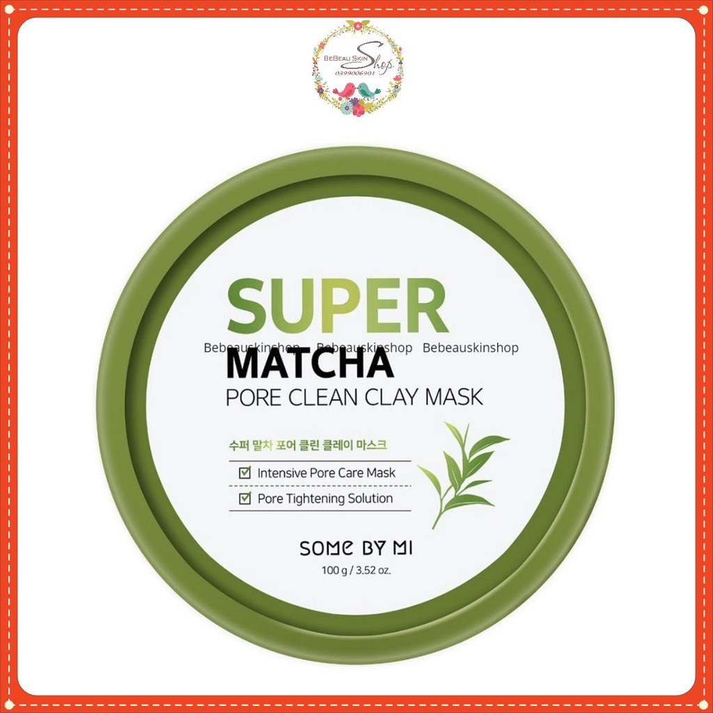 [Chính Hãng] Mặt Nạ Đất Sét Some By Mi Super Matcha Pore Clean Clay Mask 100g  - Bebeau Skin Shop