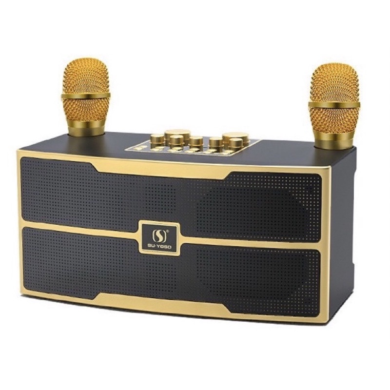 Loa Kèm Micro  Karaoke Bluetooth YS-201 Bass Siêu Trầm Công Suất 35W Tặng Kèm 2 Chiếc Micro Cầm Tay Bảo Hành 06 Tháng