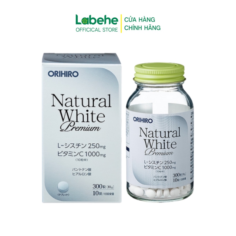 Viên uống trắng da Natural White Premium ORIHIRO, 300 viên/lọ