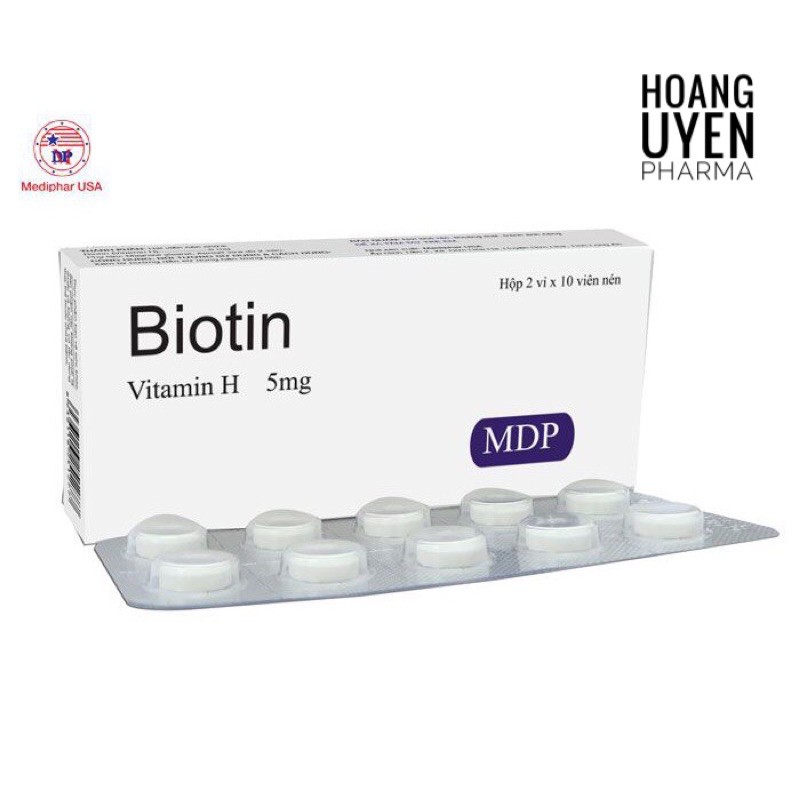 Mã COSDAY giảm 8% đơn 150K Vitamin H - Biotin 5mg - Hộp 20 viên