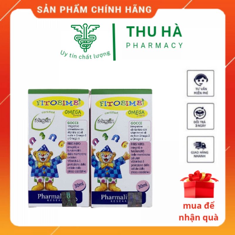 FITOBIMBI Omega Junior - Phát Triển Trí Não,Tăng Cường Miễn Dịch,Tốt Cho Mắt(Lọ 30ml)