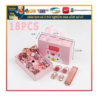 Hộp kẹp tóc 18 chi tiết cho bé