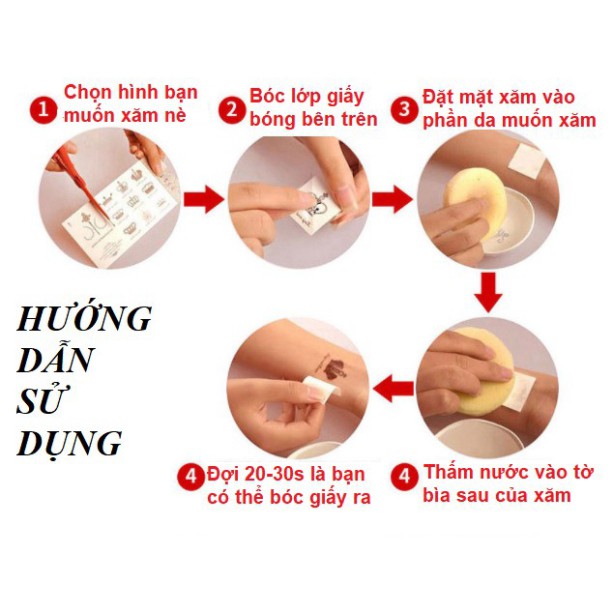 ✅ Set 30 Hình Xăm Dán Tạm Thời Chống Thấm Nước Mẫu Cho NAM + NỮ