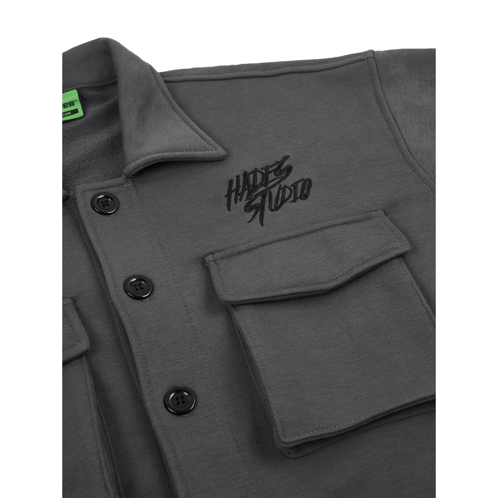 Áo Sơmi Tay Dài Unisex SIGNATURE OVERSHIRT Cotton Chân Cua HADES Brand Chính Hãng