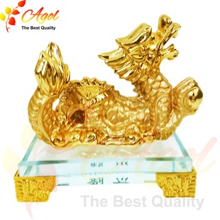 tượng rồng vàng đế thủy tinh