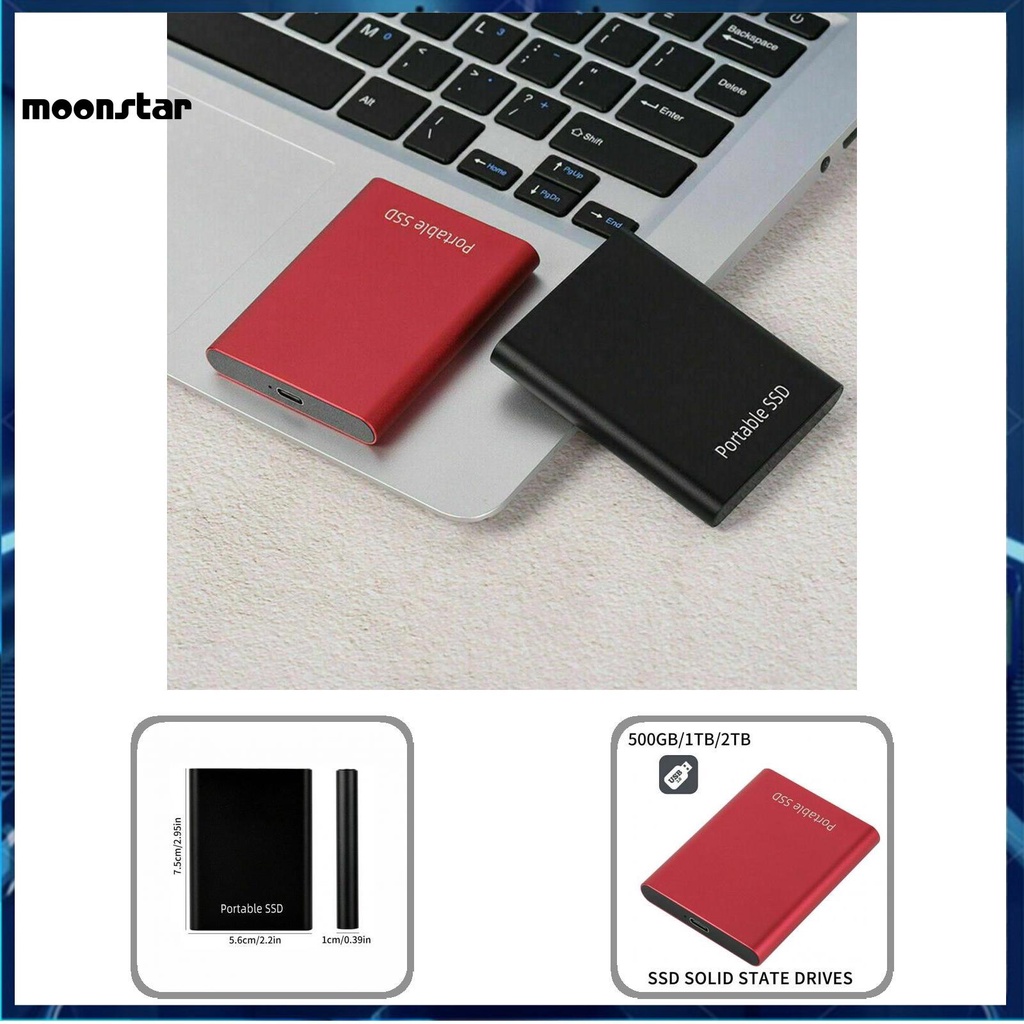 Ổ đĩa cứng rời siêu mỏng 500G 1T 2 T dễ dàng mang theo Type C SSD cho PC