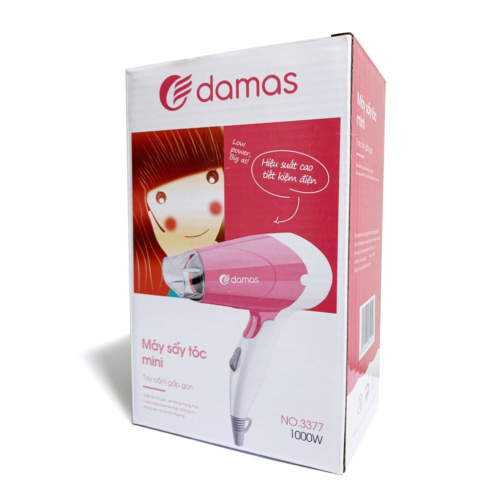 Máy sấy tóc công suất lớn  tạo kiểu Damas JT-3377 chính hãng , máy khò tóc  bảo hành 12 tháng