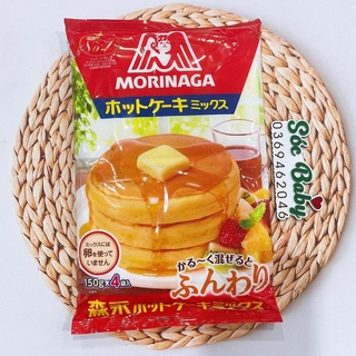 Bột làm bánh Pancake, bánh rán Morinaga Nhật Bản cho bé ăn dặm từ 8 tháng