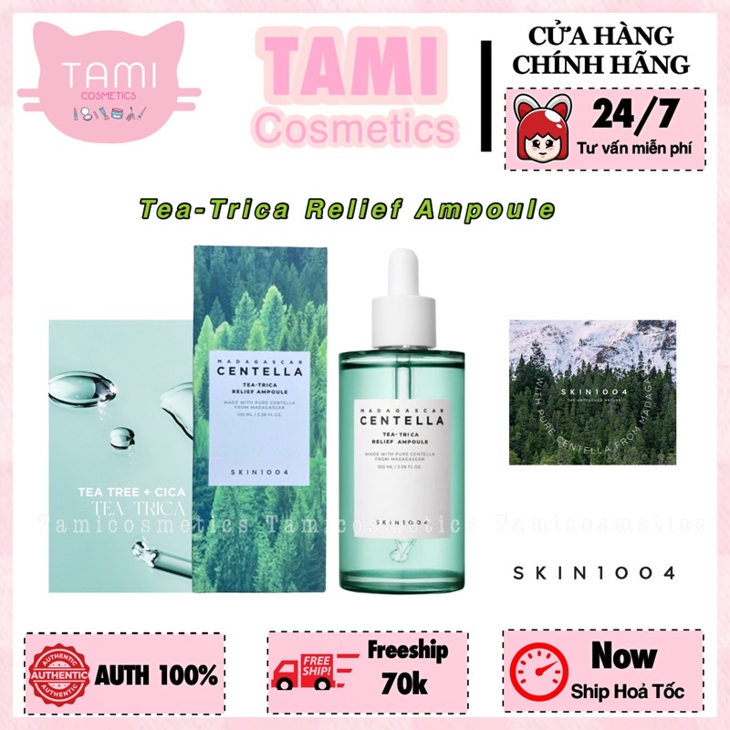 Tinh Chất Ngừa Mụn Skin1004 Madagascar Centella Tea-Trica Relief Ampoule 100ml