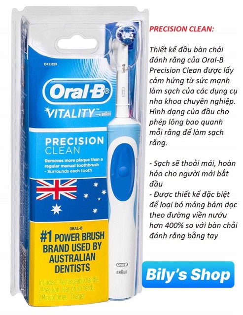 Bàn chải đánh răng điện Oral -B Vitality