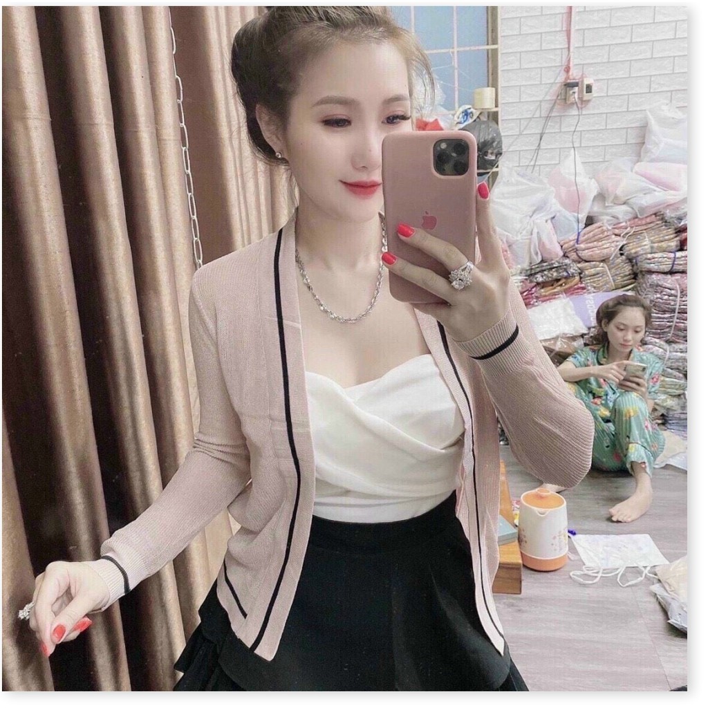 Áo Khoác Cardigan Len Mỏng Đi Biển, Dự tiệc Sang Chảnh- Hàng Quảng Châu Chuẩn MTB | BigBuy360 - bigbuy360.vn