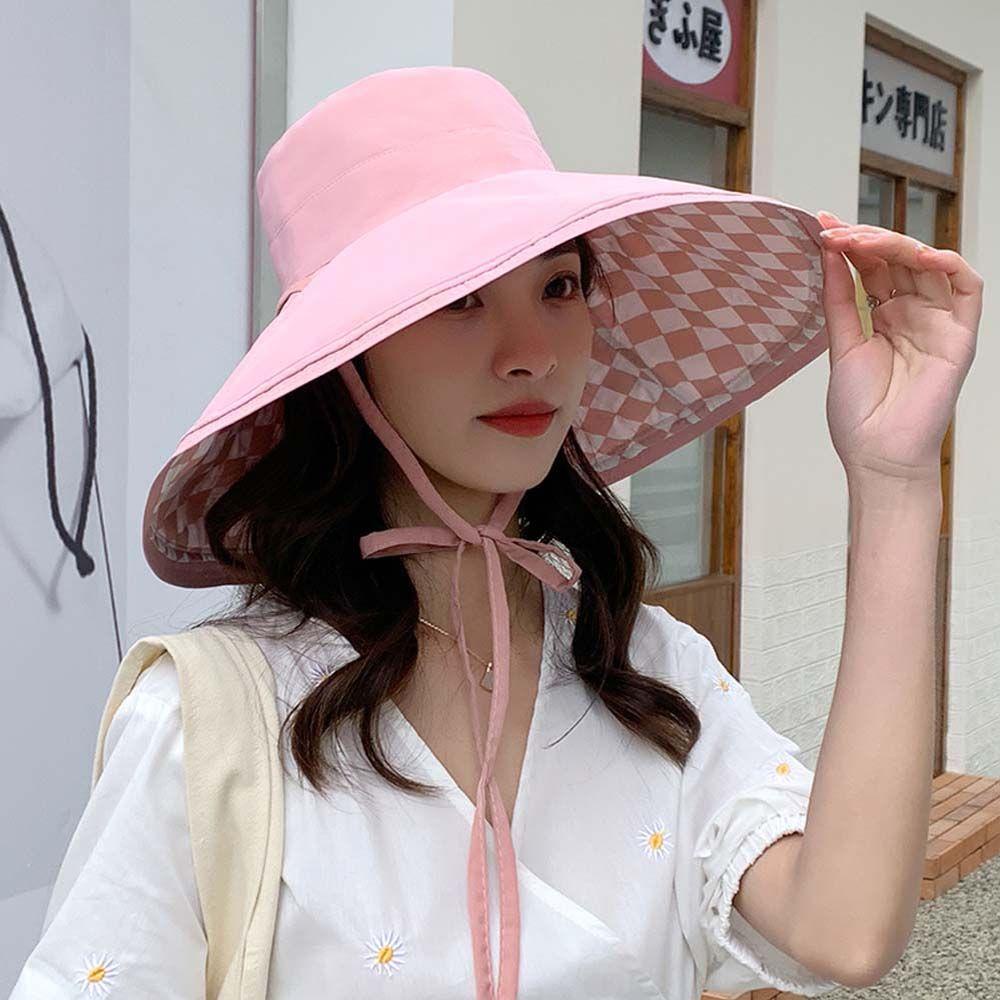 Mũ Rộng Vành Chống Nắng Chống Tia UV Chất Liệu Cotton Cao Cấp Thời Trang Cho Nữ