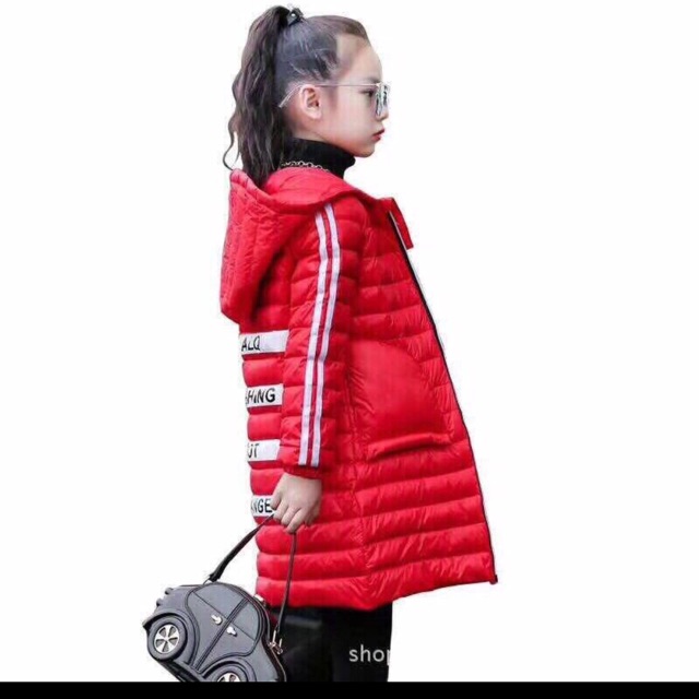 Áo phao dáng dài bé gái