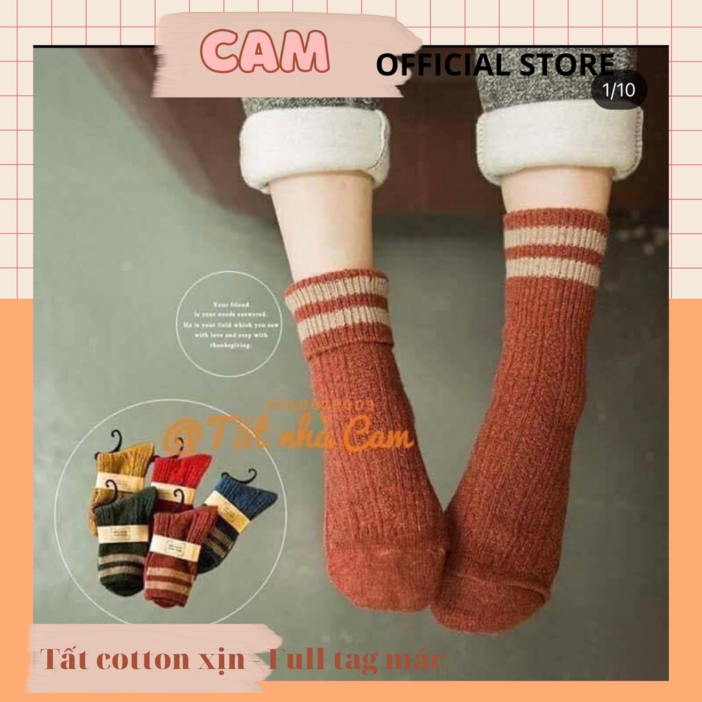 TẤT CAO CỔ NAM VỚ CAO CỔ VINTAGE CỔ SỌC LONG THỎ - MỀM MỊN LOẠI 1