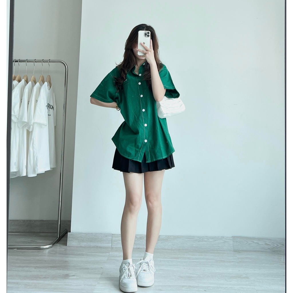 XẢ HÀNG Áo sơ mi cộc tay túi ngực basic but not basic chất linen cao cấp Miho house