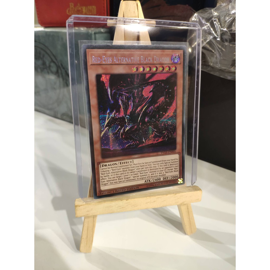 Lá bài thẻ bài Yugioh Red Eyes Alternative Black Dragon – Prismatic Secret Rare - Tặng bọc bài nhựa bảo quản