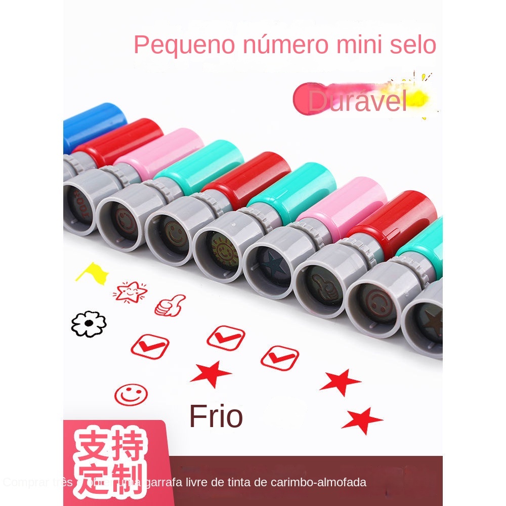 Con Dấu Tròn Cỡ Nhỏ Khắc Họa Tiết Dễ Thương Cho Học Sinh