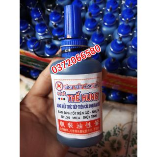 Hộp 10 Bình Dẹp Mực Lông Dầu Có Đầu Viết Thế Hưng 10 bình/hộp