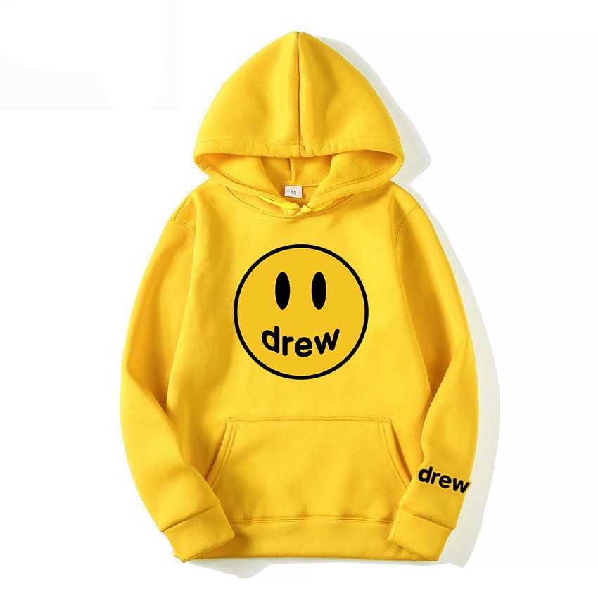 Áo hoodie IELGY dáng rộng in mặt cười cho cặp đôi