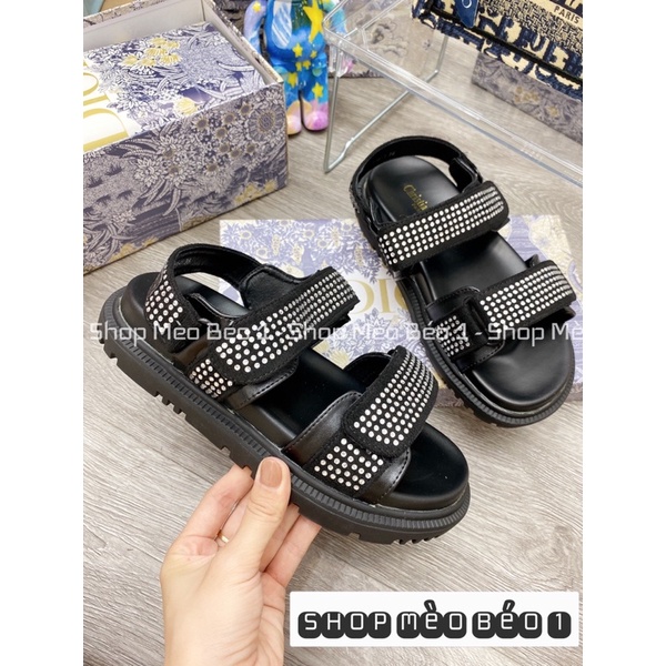 Sandal thể thao cd đế bằng quai đá dán ngang fullbox