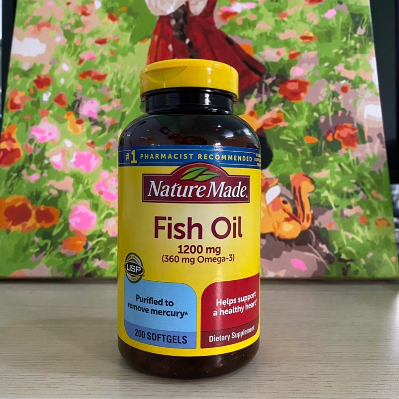 Viên Uống Dầu Cá Nature Made Fish Oil 1200mg 360mg Omega-3 300 Viên Của Mỹ
