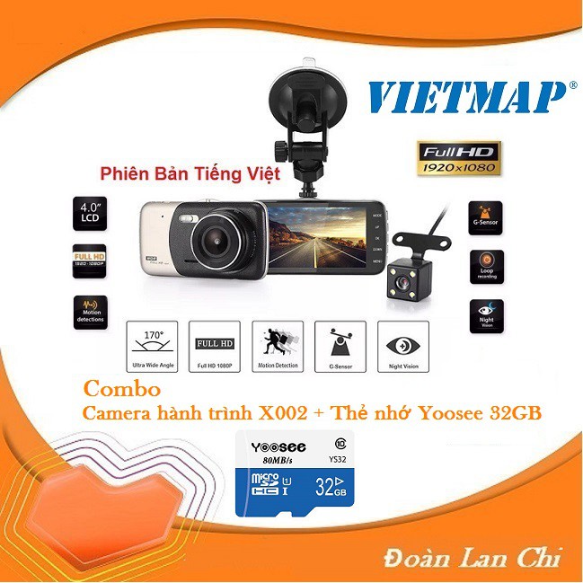 [Mã 11ELSALE hoàn 7% đơn 300K] [ GIÁ HUỶ DIỆT] Combo Camera hành trình X002 + Thẻ nhớ Yoosee 32GB | WebRaoVat - webraovat.net.vn