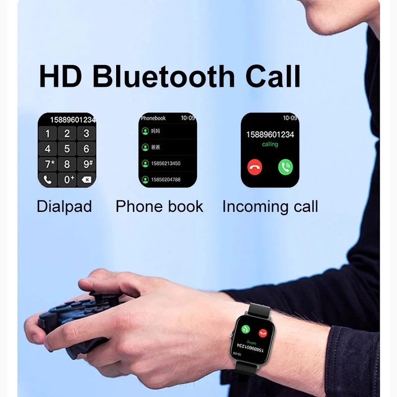 Đồng Hồ Thông Minh TZUZL Bluetooth Màn Hình 1.69 Inch Theo Dõi Nhịp Tim