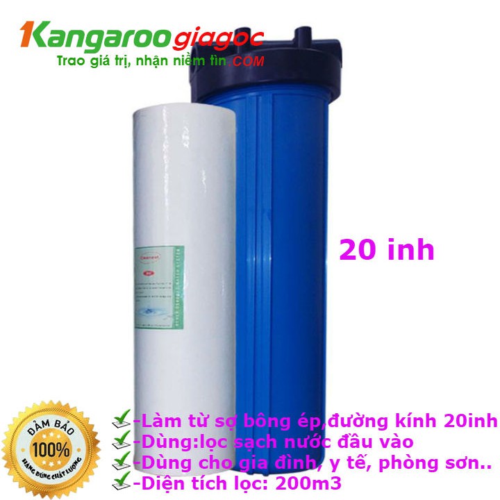 [UY TIN SỐ 1] Cốc lọc chặn xanh 20 inh | Cốc lọc nước 20 inh