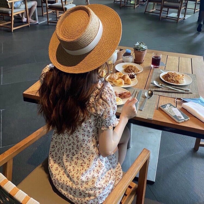 Mũ cói đi biển rộng vành tự nhiên Panama Gaucho đóng gói hộp to không bị hỏng form nón Xinh Xinh Accessories