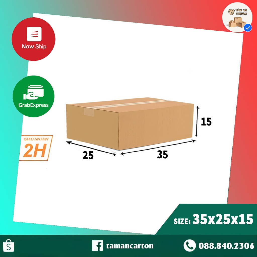 Hộp carton 35x25x15