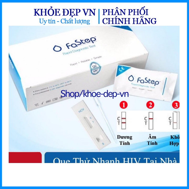 (HỎA TỐC HN) Que thử nhanh HIV tại nhà Fastep USA kết quả chính xác đến 99%