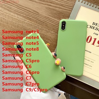 Ốp điện thoại màu xanh trơn cho Samsung note3 note4 note5 note8 C5 C5pro C6 C6pro C7 C7pro C9/C9pro