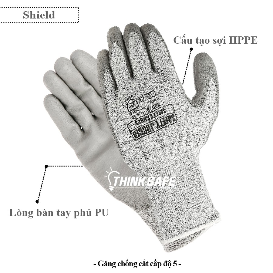 Găng tay chống cắt Jogger Shield - bao tay chống cắt cấp độ 5 - chống rách, bao tay bảo hộ lao động - Bảo Hộ Thinksafe