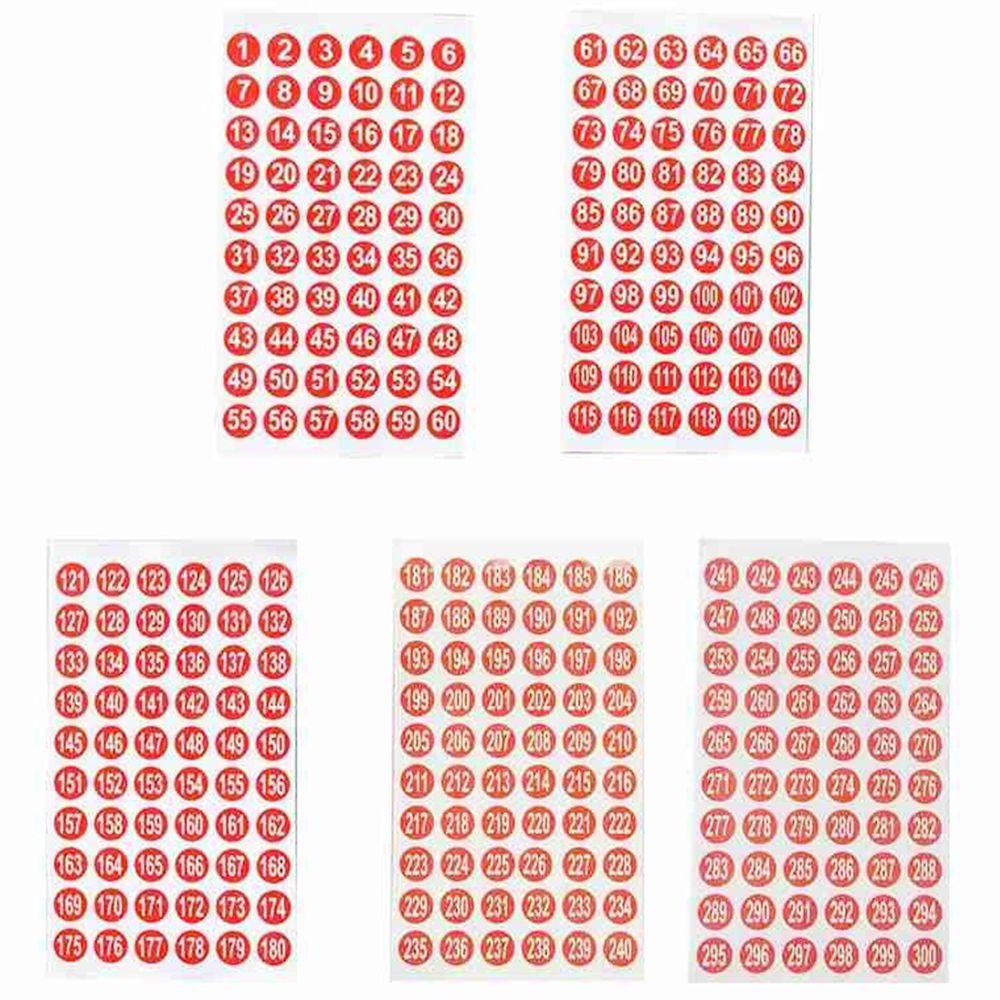 Nhãn Dán Đánh Dấu Số 1-300 Màu Sắc Chống Thấm Nước Dùng Trang Trí Móng Tay