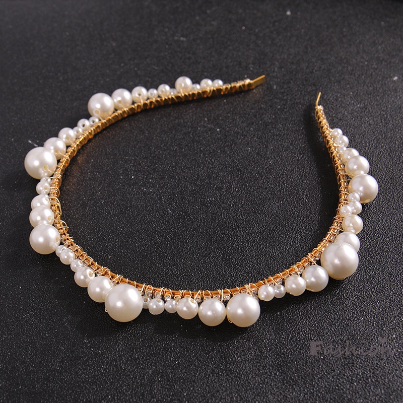 Băng Đô Cài Tóc Đính Hạt Ngọc Trai Thời Trang Cho Nữ