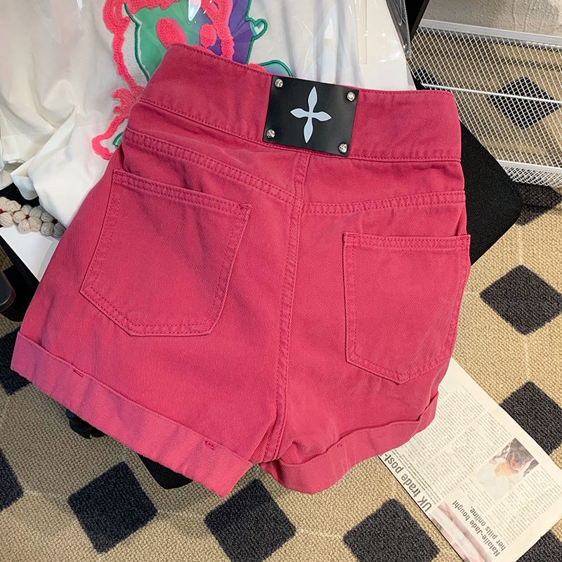 COZOKC COZOK Quần short denim COZOK lưng cao dáng ôm thời trang cá tính trẻ trung độc đáo