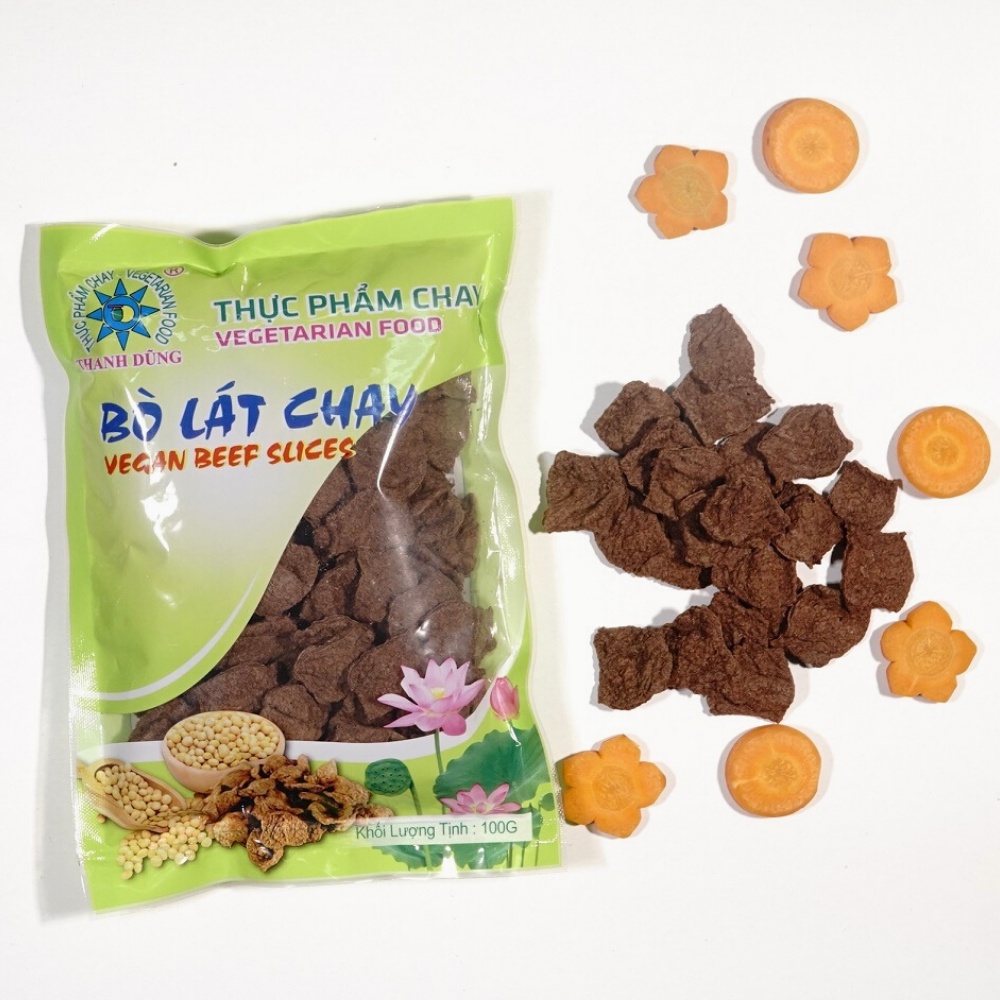 Thực phẩm chay Bò lát chay Thanh Dũng, đồ chay khô an toàn, 100% thuần chay, đồ chay giá rẻ chay mặn đều dùng được - 100