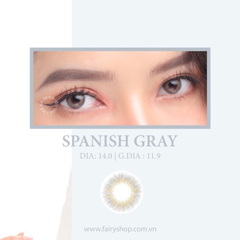 Áp tròng Spanish Gray 14.0mm - Kính Áp Tròng FAIRY SHOP CONTACT LENS độ cận 0 đến 8