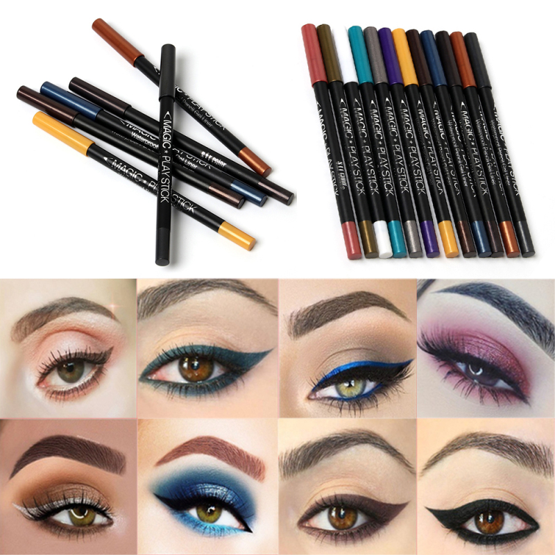 kẻ mắt S.f.r color colored pearl pen highlight stick 12 color eyeliner pearlescent eye shadow pen lying silkworm pen waterproof RTS