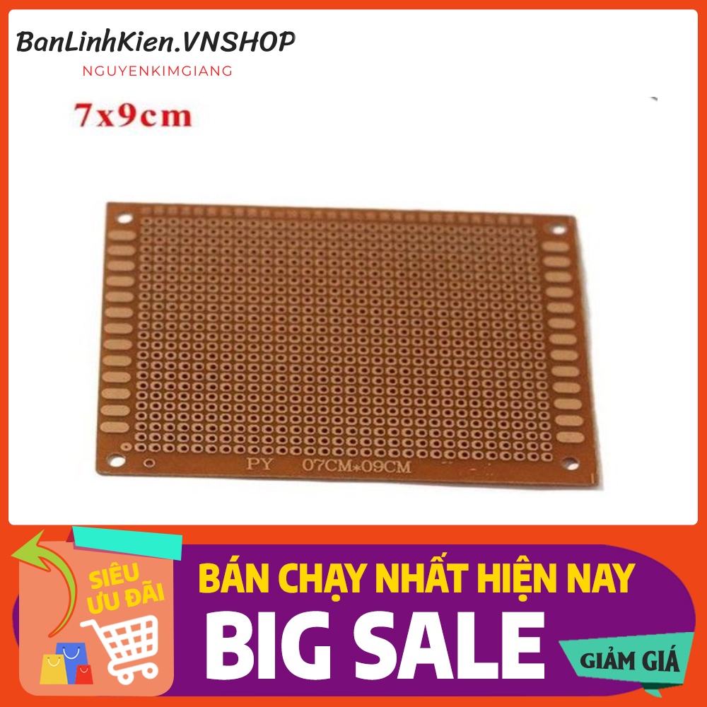 PCB 7x9cm- Phíp đồng đục lỗ