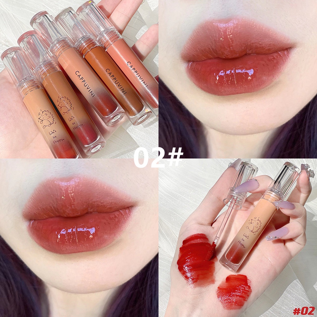 Son kem bóng nhím con nhím nhỏ CAPPUVINI Water Light Sweet Ripple Lip Gloss Air
