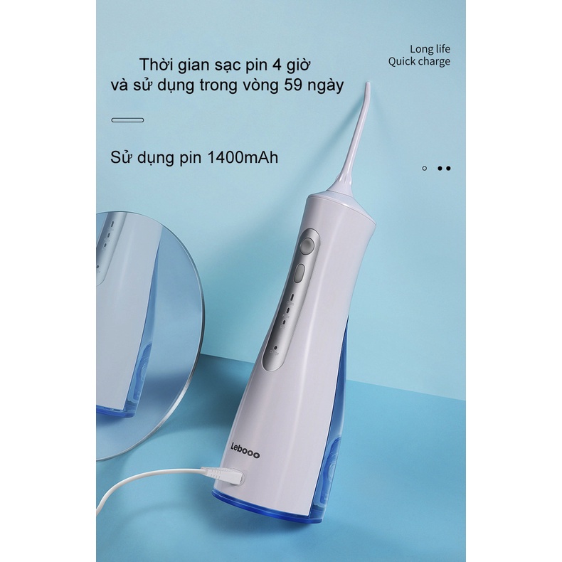 Máy đánh răng tia nước, Máy đánh răng tia nước, Tăm vệ sinh răng - Máy Tăm Nước Cao Cấp Lebooo 200ml,bảo hành uy tín