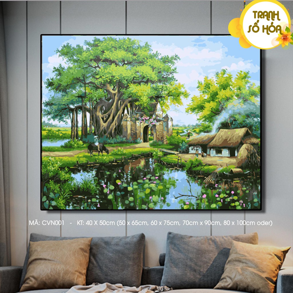 Tranh treo tường tự tô màu số hóa DAISY Phong Cảnh Việt Nam 004