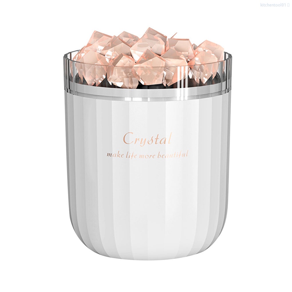 Máy tạo ẩm đèn LED phun sương tạo ẩm từ tinh thể muối khuếch tán hương thơm màu trắng thiết kế nhỏ gọn cho nhà bếp 01